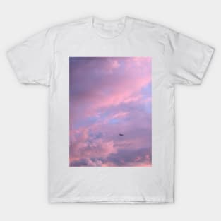 Pink Clouds Airplane T-Shirt